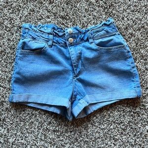 High waisted shorts.